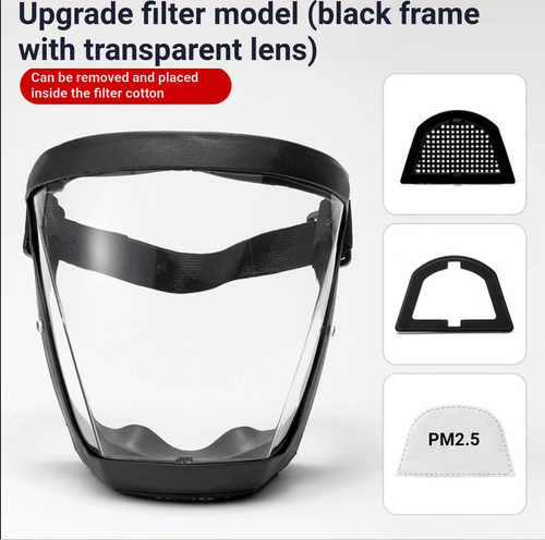 Super Protective Face Shield,Anti Fog Mask,Adult Clear Face Shield,Plastic Face Mask