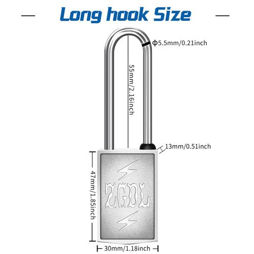 Keyless Hole Magnetic Padlock,  Holeless Waterproof Outdoor Lock, Heavy Duty Rustproof & Anti-Pry Security Lock for Gates, Sheds, Toolbox, Fence, Gym Locker & Cabinets (3 Magnetic Keys Included)