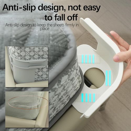 Four-Corner Invisible Non-Slip Sheet Fastener Clips (Slot-Style) – Household Bed Sheet and Cover Holder