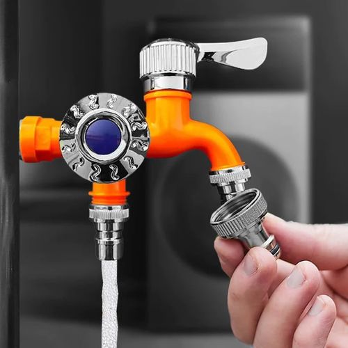 New dual-use faucet with two outlets—sun-resistant, freeze-resistant, and heat-resistant.