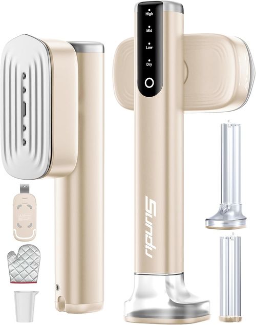 Rechargeable Mini Cordless Iron – Portable Handheld Steamer for Travel (Clothes & Trousers)