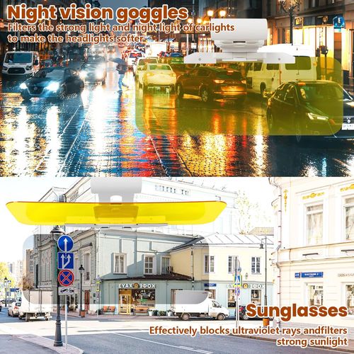 Automotive Day Night Anti-Glare Visor – Night Vision & Anti-Dazzle Shield for Car Sun Visors
