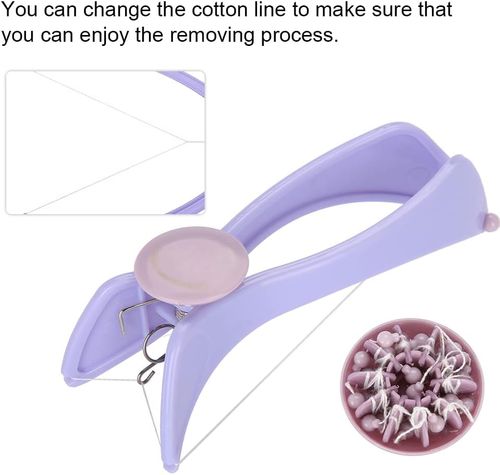 Facial Hair Threading Removal, Purple Facial Epilator Threading Hair Removal Epilator ABS Comfortable for Women