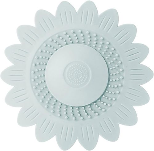 Sunflower-shaped silicone floor drain sink mat – anti-odor, anti-clog, and hair-filtering.