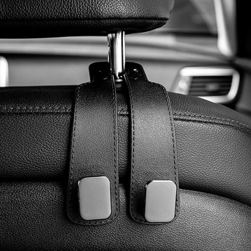 Multifunctional Car Seat Back Dual Hook with Phone Holder – Concealed Storage & Detachable Design
