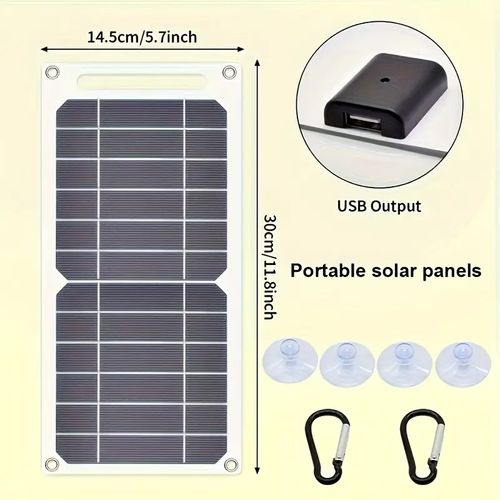 6W Small Flexible Solar Panel – Portable Emergency Power Charger for Mobile Phones (Outdoor Use)