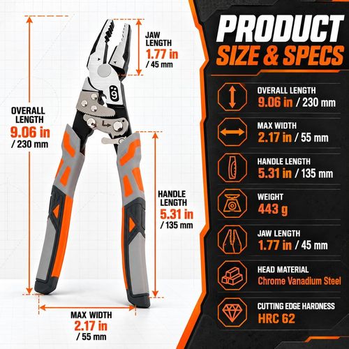 Industrial-Grade Ratcheting Self-Locking Labor-Saving Wire Pliers