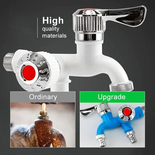 New dual-use faucet with two outlets—sun-resistant, freeze-resistant, and heat-resistant.