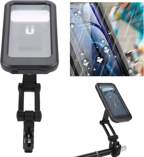 Waterproof Motorcycle Handlebar Phone Mount with Navigation Capability
