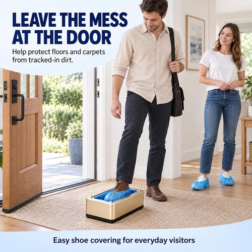 Shoe Covers Dispenser with 100 Shoe Covers for Home,Offices, Factories