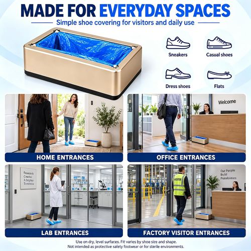 Shoe Covers Dispenser with 100 Shoe Covers for Home,Offices, Factories