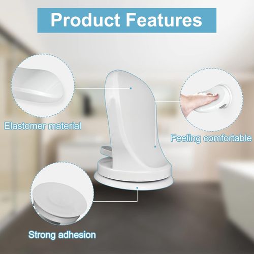 Shower Foot Rest, Bathroom Pedal with Suction Cup Shower Shaving Legs Aid, No Drilling for Home Hotel Bathroom Toilet Use (White)