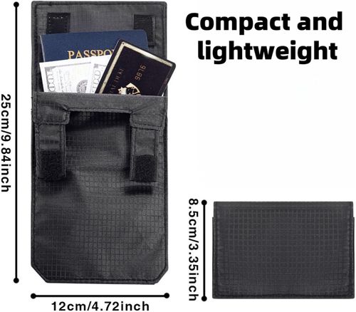 Compact waist pouch for casual travel—stores documents, coins, passport, cash, and cards.