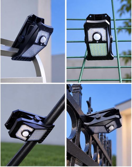 Clip-on lights, solar lights, motion-sensor lights, garden lights, outdoor wall lights, camping lights, fill lights.