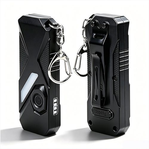 Small Powerful Flashlight with 365nm UV Black Light - Super Bright, USB C Rechargeable Led Keychain Flash Light with Side Light, Magnet