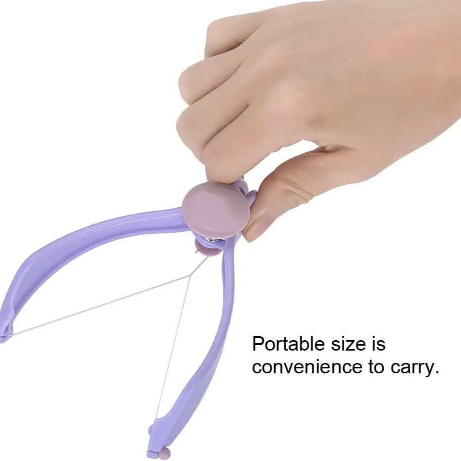 Facial Hair Threading Removal, Purple Facial Epilator Threading Hair Removal Epilator ABS Comfortable for Women