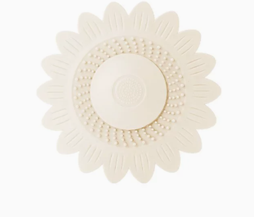 Sunflower-shaped silicone floor drain sink mat – anti-odor, anti-clog, and hair-filtering.