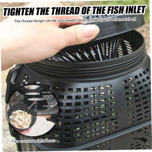 Portable fishing trap cage is practical fishing accessory. It can catch crayfish, crab, eel, shrimp and turtle, works well in lake, pond and saltwater environments, free shipping and cash on delivery.