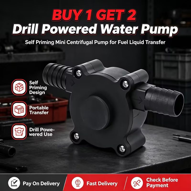 🎁Buy 1 Get 2 Offer|Self Priming Drill Powered Water Fluid Transfer Pump Attachment|Portable Mini Centrifugal Pump for Fuel Liquid Transfer|COD Free Shipping