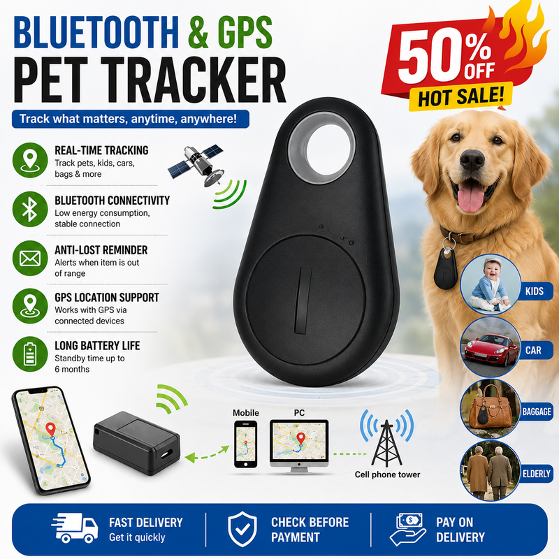 Bluetooth and GPS Pet Wireless Tracker🔥ANTI THEFT DEVICE
