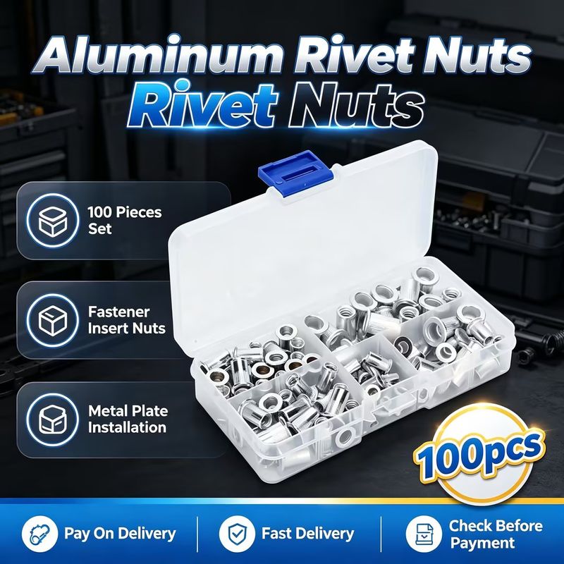 ⚡Hot Selling | One Hundred Pieces Aluminum Rivet Nuts Insert Nuts Fastener Used For Automobile Switches Assembly On Metal Plates And Pipe Tubing Installation | COD Free Shipping