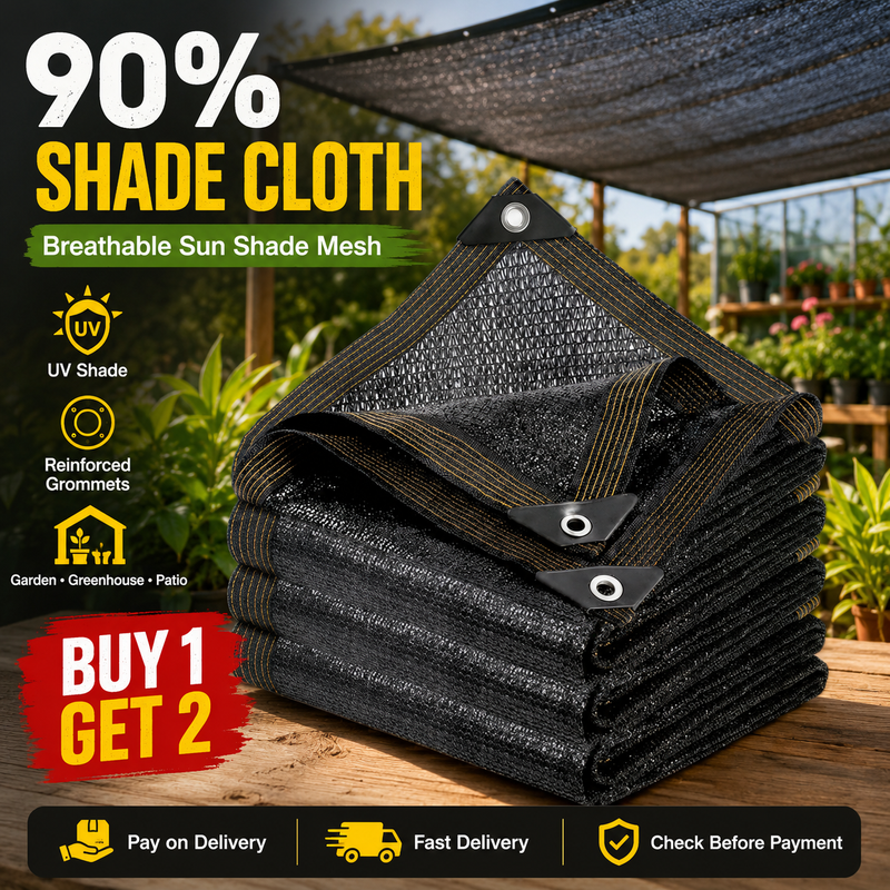 🌿 Buy 1 Get 2 | 90% Shade Cloth Mesh Tarp with Grommets for Garden Greenhouse Chicken Coop Patio | COD Free Shipping