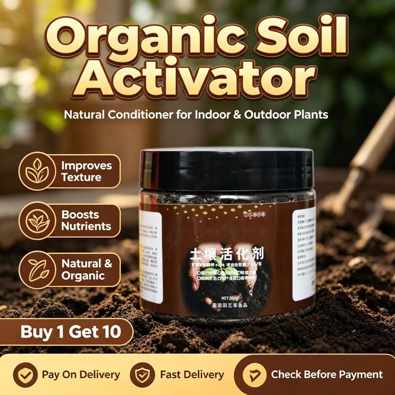 🌱 Buy 1 Get 10 Free | Organic Soil Activator Conditioner, Natural Soil Amendment, Improves Soil Texture & Nutrient Absorption for Indoor Outdoor Plants | COD Free Shipping