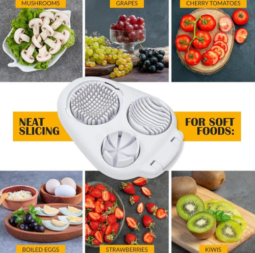 Multi-function three-in-one egg cutter