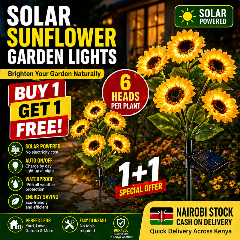 🔥Buy 1 Get 1 Free🔥 COD！Solar Sunflower Garden Lights Outdoor Waterproof LED Lights for Yard Lawn Patio with Automatic Night Glow