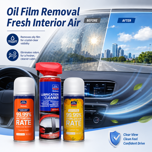 3-in-1 Car Care Spray Set | Window Track Lubricant, Glass Oil Film Cleaner & Interior Freshener Spray | COD Available