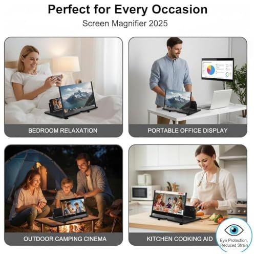 🔥COD🔥 HOT SALE！Send 2 items！12mm Mobile Phone Screen Magnifier — HD Magnifier for TV & Video, Eye Protection.Nairobi stock ships within 48H, delivered within 3days