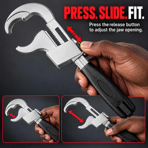 Multifunctional Plumbing Wrench Adjustable Spanner Hardware Tool, Adjustable Jaw Pipe Repair Wrench with Strong Steel Body, Ergonomic Handle, Compact Design, Local Shipping, COD Free Shipping, Pay on Delivery