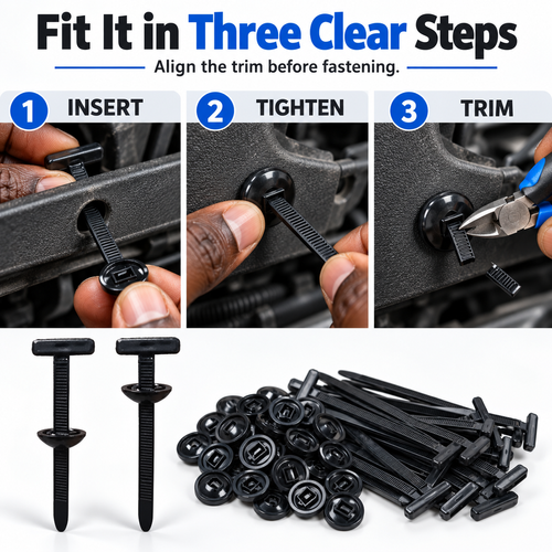 🔥HOT SALE🔥 COD！Nylon Cable Tie Buckles 100pcs Pack  — Universal Clips for Wire and Cable Management.Nairobi stock ships within 48H, delivered within 3days