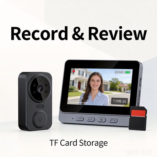 Smart Video Doorbell with 4.3 Inch Color Monitor, Wireless Visual Door Intercom with Night Vision & Video Recording for Home Security — See and Talk to Visitors Before You Open the Door, Easy Install