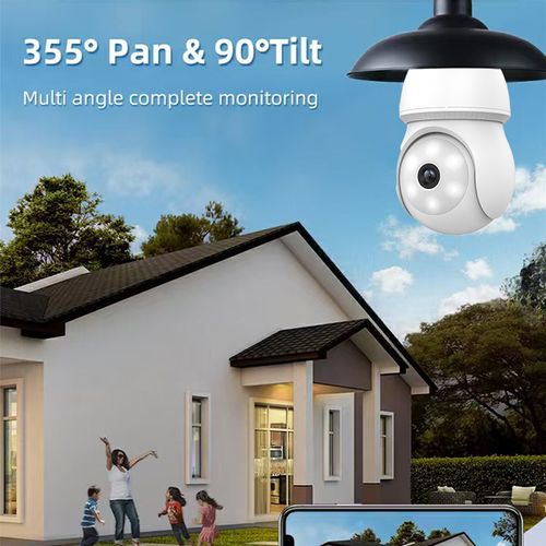 360 Degree Light Bulb Security Camera for Home in Kenya with 2K HD WiFi Night Vision Easy Installation