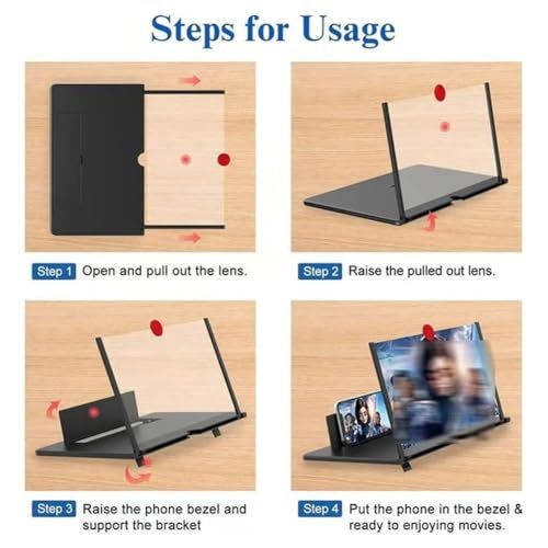 🔥COD🔥 HOT SALE！Send 2 items！12mm Mobile Phone Screen Magnifier — HD Magnifier for TV & Video, Eye Protection.Nairobi stock ships within 48H, delivered within 3days