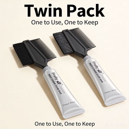 Hair Colour Comb Applicator, Brush-In Hair Dye Tool for Easy At-Home Hair Colouring, Even Root Touch-Up Without Mess, Reusable Comb Applicator for Black and Dark Shades, Twin Pack, Saloon Results at Home