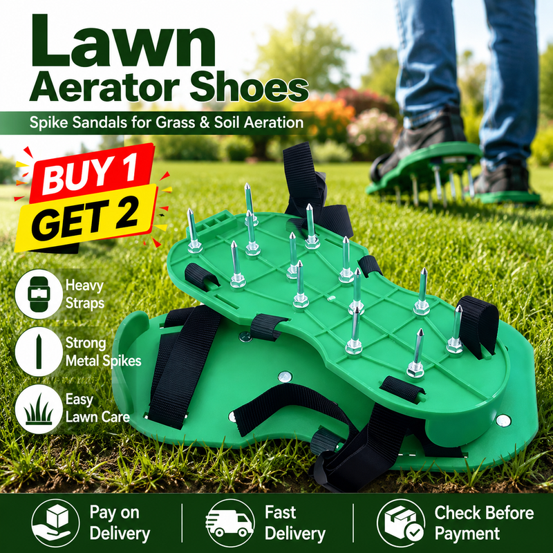👟 Buy 1 Get 2 | Lawn Aerator Shoes Heavy Strap Spike Sandals for Grass and Soil Aeration Garden Care | COD Free Shipping