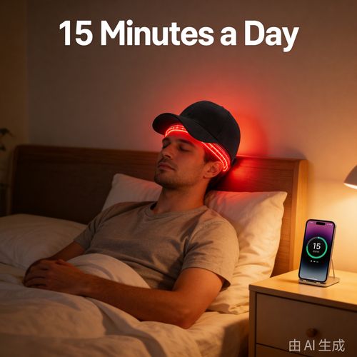 Red Light Scalp and Hair Care Cap, Rechargeable LED Hair Therapy Hat with Red and Blue Light Modes for At-Home Scalp Care Routine, 4 Intensity Levels, Hands-Free Hair and Scalp Massage and Care Device