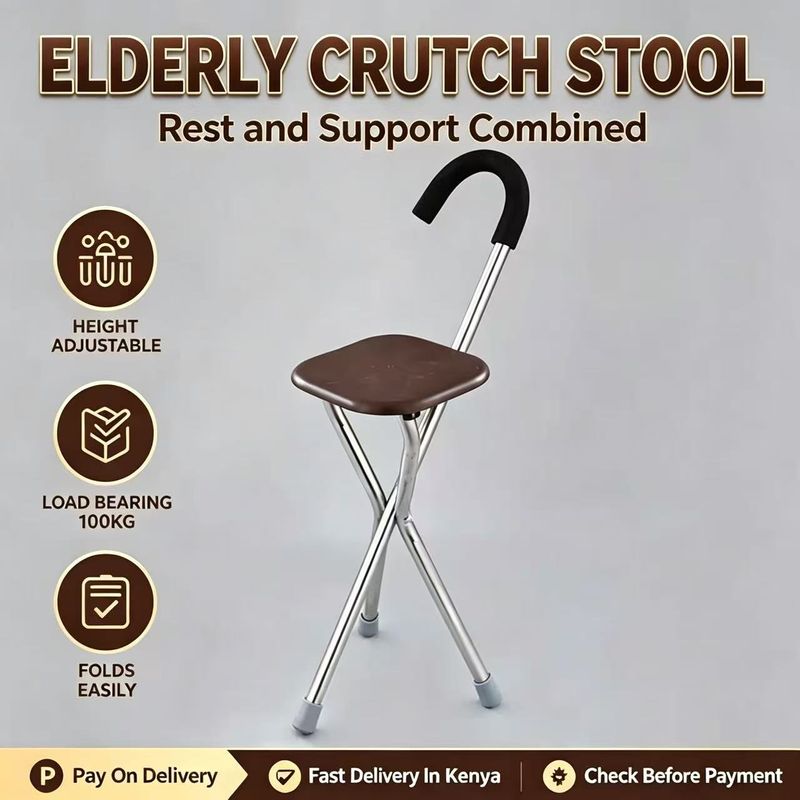 elderly crutch stool