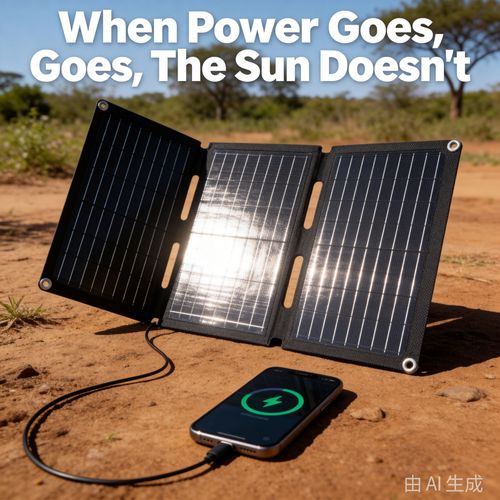 0W Foldable Solar Panel Charger, Portable Solar Charging Kit for Phones, Power Banks and 12V Devices, High-Efficiency Sun Power for Outdoor Work, Camping, Markets and Blackout Backup, Lightweight Travel Design