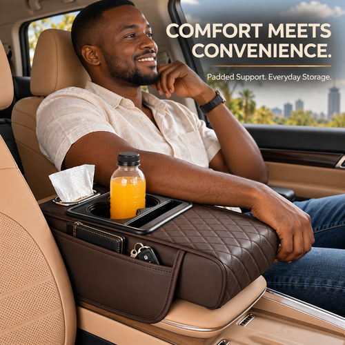 Multifunctional car armrest cushion