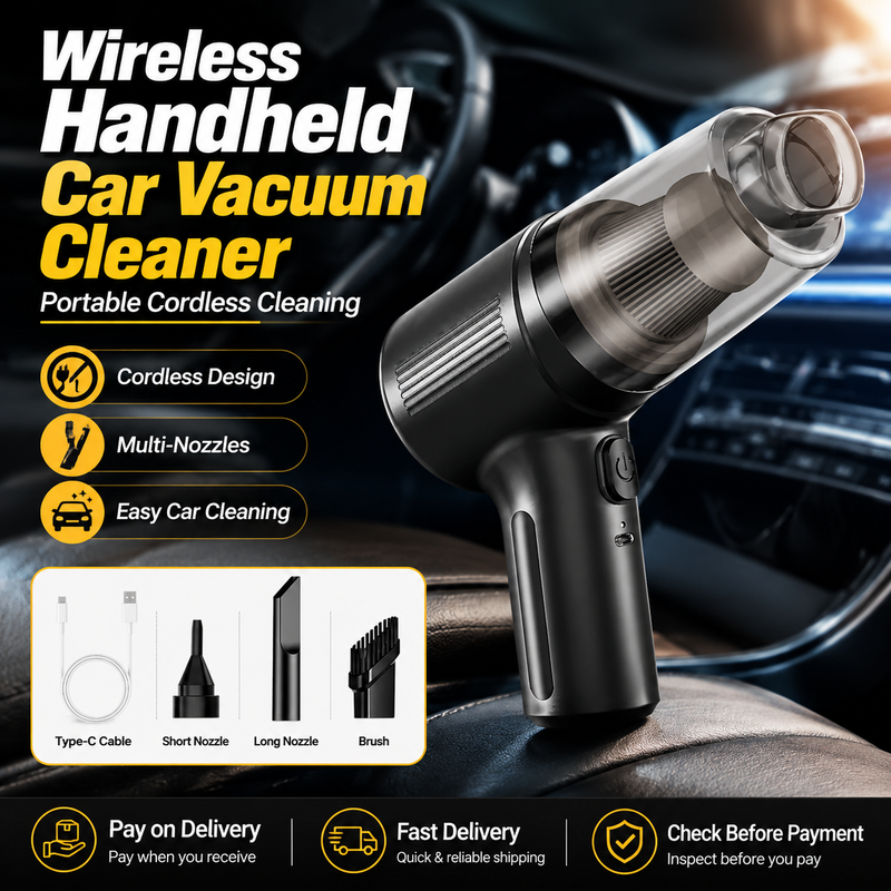 🔥Wireless Handheld Car Vacuum Cleaner Portable Cordless , Vacuum Cleaner with Multi-Nozzles,Car Vacuum Cleaner