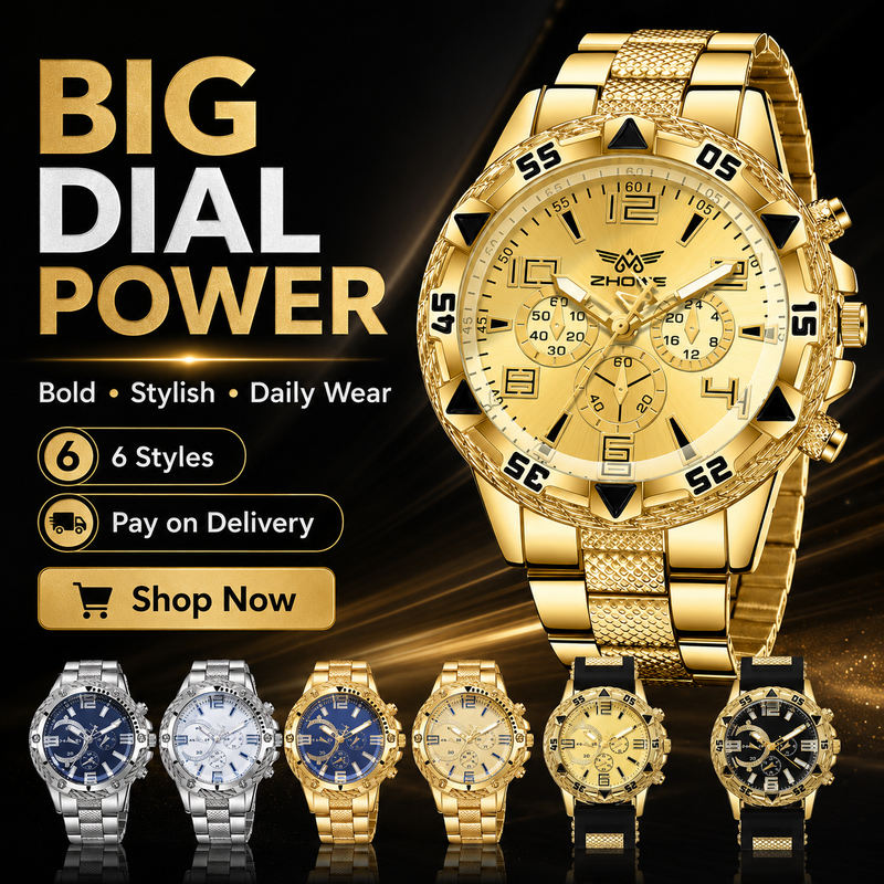 ⌚ 6PCS Set | Luxury Men's Quartz Watch Gift Set High-End Fashion Wristwatches for Party and Formal Wear | COD Free Shipping