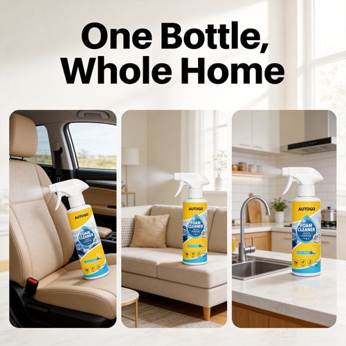 Multi-Purpose Foam Cleaner 3-Pack, Spray-On Car Interior and Household Stain Remover for Fabric Seats, Leather, Sofas, Carpets and Kitchen Surfaces, Deep Cleaning Foam That Lifts Dirt Without Scrubbing, 150ml Each