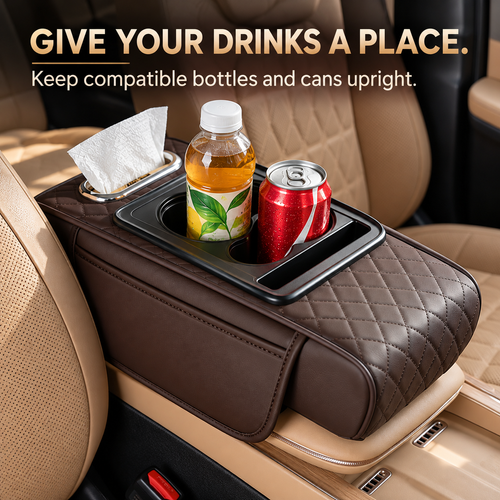 Multifunctional car armrest cushion