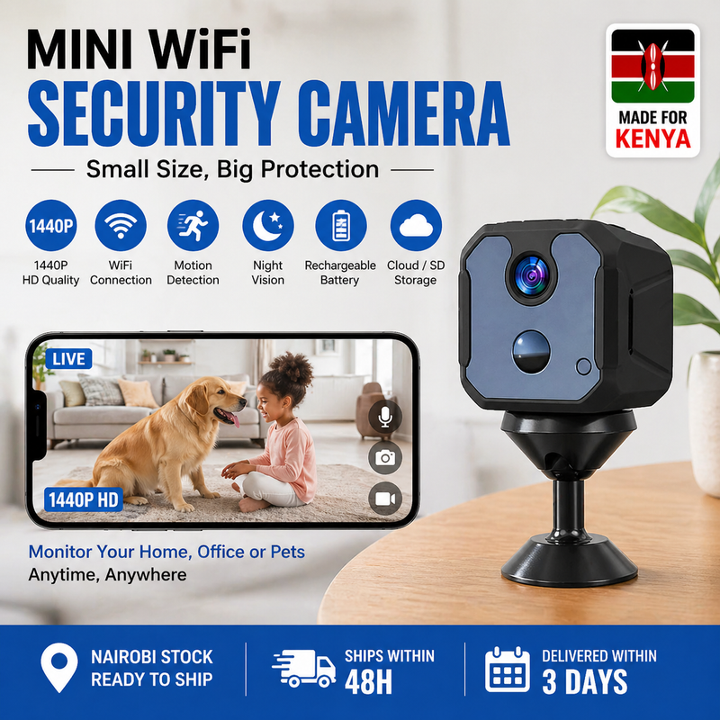 🔥Hot Seller🔥 COD！   1440P HD Mini WiFi Security Camera Indoor Wireless Rechargeable Pet Home Office Surveillance with Motion Detection, Night Vision,  Cloud SD Storage & App Control
