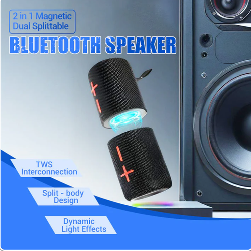 Two-in-one magnetic suction dual detachable Bluetooth speaker