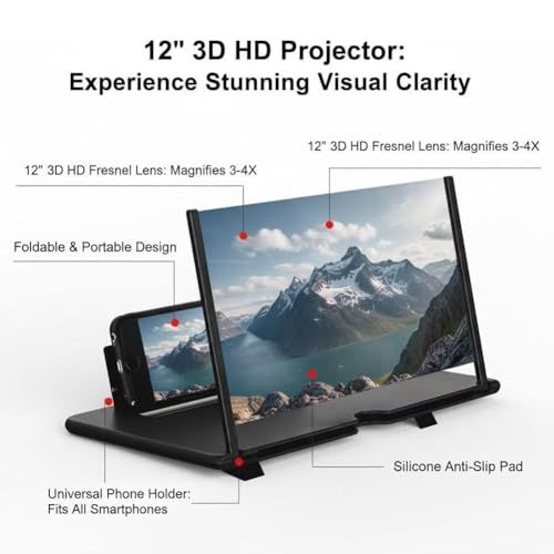 🔥COD🔥 HOT SALE！Send 2 items！12mm Mobile Phone Screen Magnifier — HD Magnifier for TV & Video, Eye Protection.Nairobi stock ships within 48H, delivered within 3days