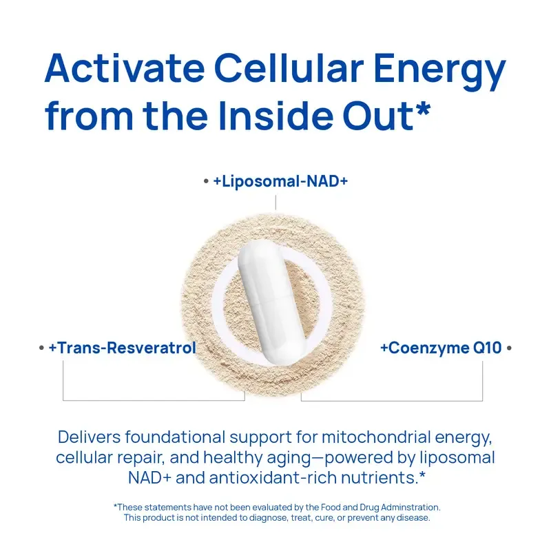 Selerb NAD+ Supplement for Men with NMN - Liposomal Complex with Trans-Resveratrol, CoQ10, Maca & Ashwagandha - Supports Cellular Renewal, Energy & Performance - 60 Capsules Dietary Healthcare Vitamins